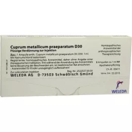CUPRUM METALLICUM praep.D 30 ampoules, 8X1 ml
