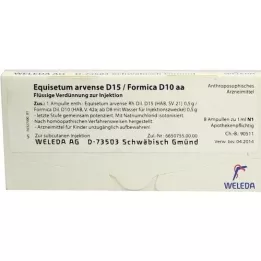 EQUISETUM ARVENSE D 15/Formica D 10 aa ampoules, 8X1 ml