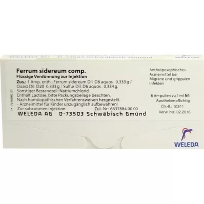 FERRUM SIDEREUM COMP.Ampoules, 8X1 ml FERRUM SIDEREUM COMP.Ampoules, 8X1 ml