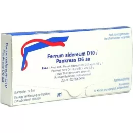 FERRUM SIDEREUM D 10/Pancreas D 6 aa ampoules, 8X1 ml