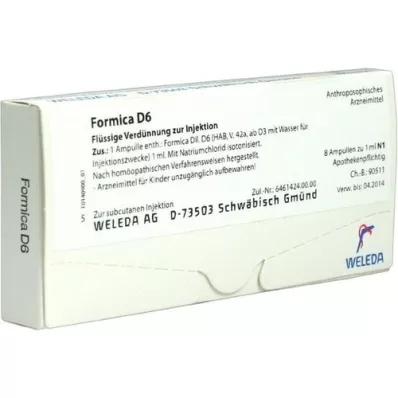 FORMICA D 6 ampoules, 8X1 ml