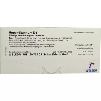 HEPAR STANNUM D 4 ampoules, 8 pcs