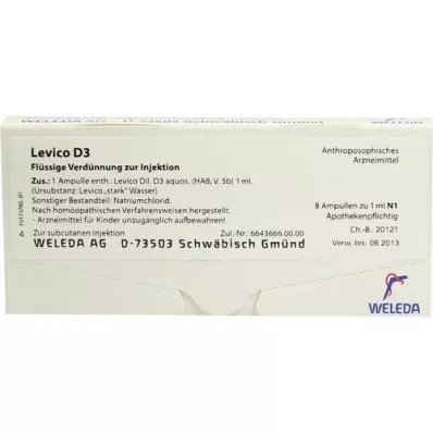 LEVICO D 3 ampoules, 8X1 ml