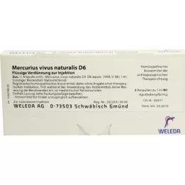 MERCURIUS VIVUS NATURALIS D 6 ampoules, 8X1 ml