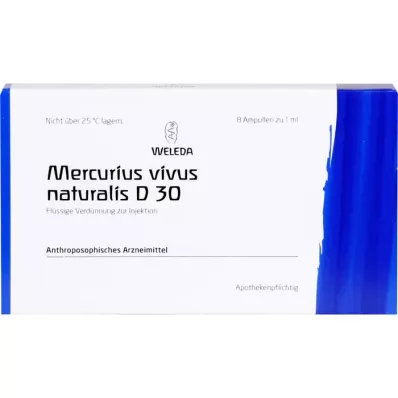 MERCURIUS VIVUS NATURALIS D 30 ampoules, 8X1 ml