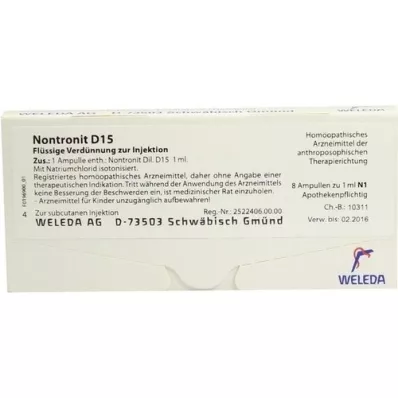 NONTRONIT D 15 ampoules, 8X1 ml