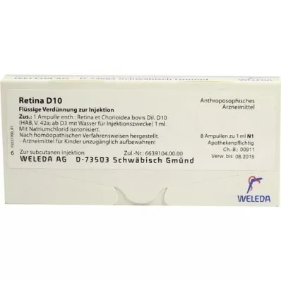 RETINA ET Chorioidea D 10 ampoules, 8X1 ml RETINA ET Chorioidea D 10 ampoules, 8X1 ml