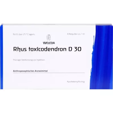 RHUS TOXICODENDRON D 30 ampoules, 8X1 ml