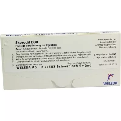 SKORODIT D 30 ampoules, 8X1 ml