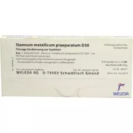 STANNUM METALLICUM praeparatum D 30 ampoules, 8X1 ml