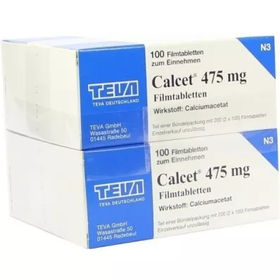 CALCET 475 mg film-coated tablets, 200 pcs CALCET 475 mg film-coated tablets, 200 pcs