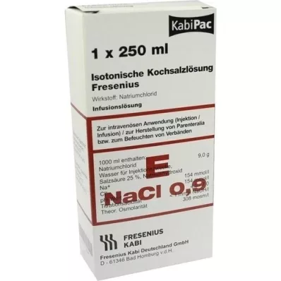 KOCHSALZLÖSUNG 0.9% plastic bottle Fresenius, 250 ml