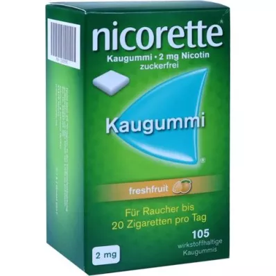 NICORETTE 2 mg freshfruit chewing gum, 105 pieces