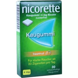 NICORETTE 4 mg freshfruit chewing gum, 30 pcs