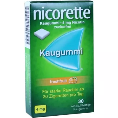 NICORETTE 4 mg freshfruit chewing gum, 30 pcs NICORETTE 4 mg freshfruit chewing gum, 30 pcs