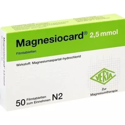 MAGNESIOCARD 2.5 mmol film-coated tablets, 50 pcs MAGNESIOCARD 2.5 mmol film-coated tablets, 50 pcs