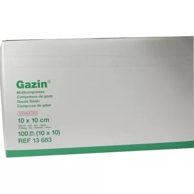 GAZIN Gauze comp. 10x10 cm sterile 16-fold, 10x10 pieces GAZIN Gauze comp. 10x10 cm sterile 16-fold, 10x10 pieces