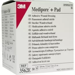 MEDIPORE Plus Pad 3562E sterile wound dressing, 50 pcs
