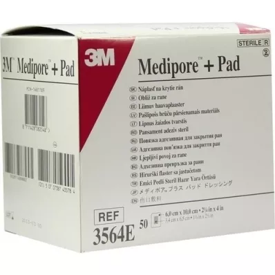 MEDIPORE Plus Pad 3564E sterile wound dressing, 50 pcs