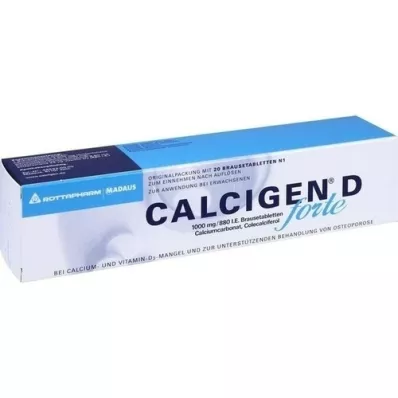 CALCIGEN D forte 1000 mg/880 IU effervescent tablets, 20 pcs