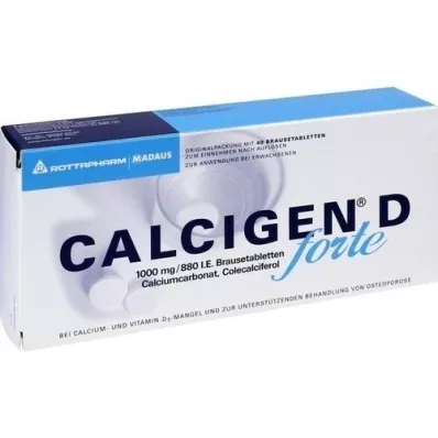 CALCIGEN D forte 1000 mg/880 IU effervescent tablets, 40 pcs