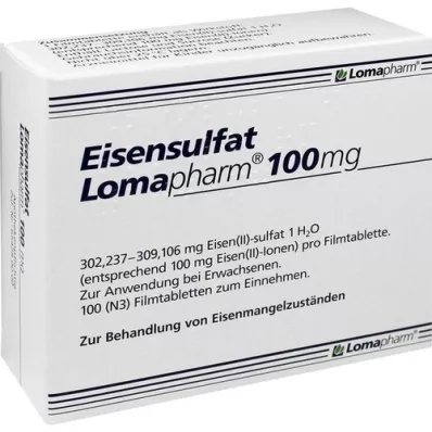EISENSULFAT Lomapharm 100 mg film-coated tablets, 100 pcs EISENSULFAT Lomapharm 100 mg film-coated tablets, 100 pcs