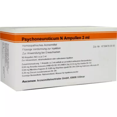 PSYCHONEUROTICUM N ampoules, 50X2 ml PSYCHONEUROTICUM N ampoules, 50X2 ml