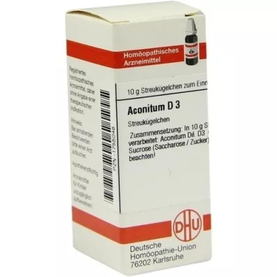ACONITUM D 3 globules, 10 g