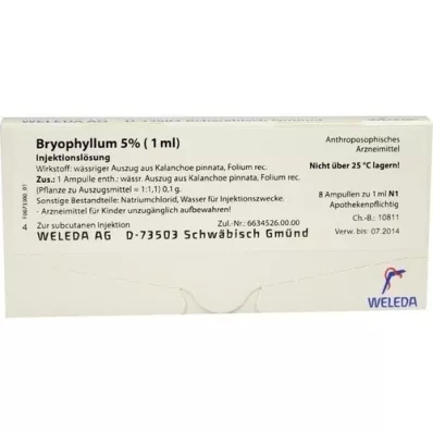 BRYOPHYLLUM 5% 1 ml solution for injection, 8X1 ml