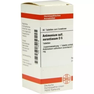 ANTIMONIUM SULFURATUM aurantiacum D 6 tablets, 80 pcs
