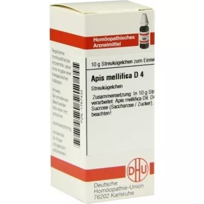 APIS MELLIFICA D 4 globules, 10 g APIS MELLIFICA D 4 globules, 10 g