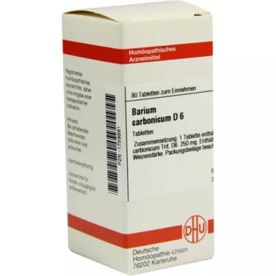 BARIUM CARBONICUM D 6 tablets, 80 pcs