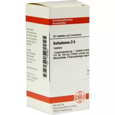 BELLADONNA D 6 tablets, 80 pcs BELLADONNA D 6 tablets, 80 pcs
