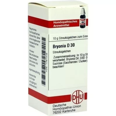 BRYONIA D 30 globules, 10 g BRYONIA D 30 globules, 10 g