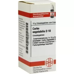 CARBO VEGETABILIS D 10 globules, 10 g