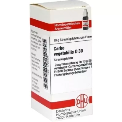CARBO VEGETABILIS D 30 globules, 10 g CARBO VEGETABILIS D 30 globules, 10 g