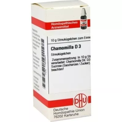 CHAMOMILLA D 3 globules, 10 g CHAMOMILLA D 3 globules, 10 g