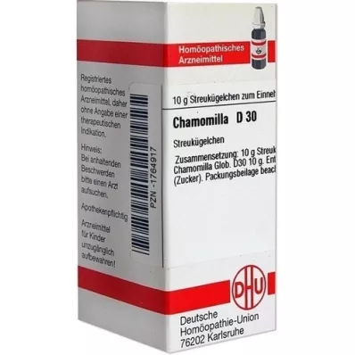 CHAMOMILLA D 30 globules, 10 g CHAMOMILLA D 30 globules, 10 g