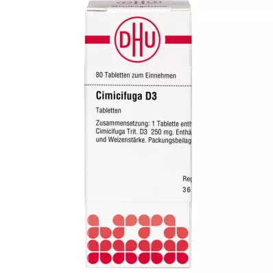 CIMICIFUGA D 3 tablets, 80 pcs CIMICIFUGA D 3 tablets, 80 pcs