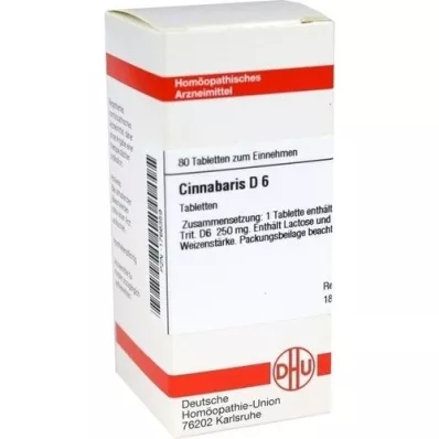 CINNABARIS D 6 tablets, 80 pcs