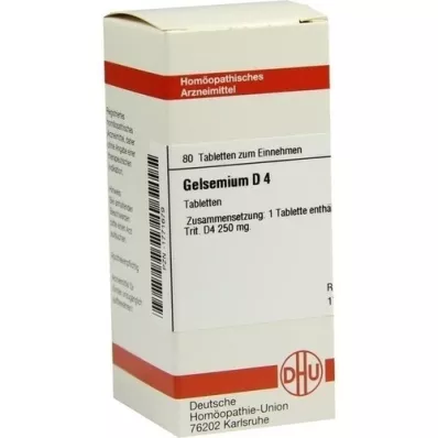 GELSEMIUM D 4 tablets, 80 pcs