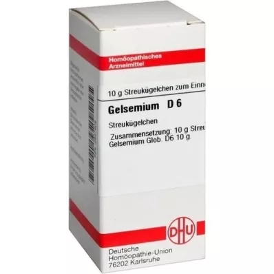 GELSEMIUM D 6 globules, 10 g GELSEMIUM D 6 globules, 10 g