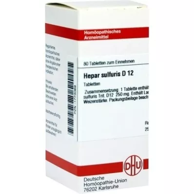 HEPAR SULFURIS D 12 tablets, 80 pcs HEPAR SULFURIS D 12 tablets, 80 pcs