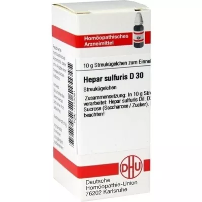 HEPAR SULFURIS D 30 globules, 10 g