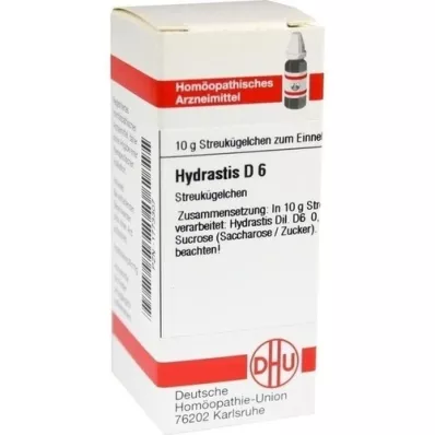 HYDRASTIS D 6 globules, 10 g HYDRASTIS D 6 globules, 10 g