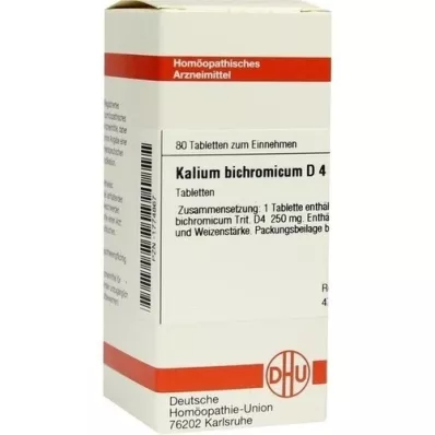 KALIUM BICHROMICUM D 4 tablets, 80 pcs