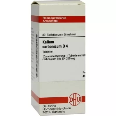KALIUM CARBONICUM D 4 tablets, 80 pcs KALIUM CARBONICUM D 4 tablets, 80 pcs