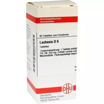LACHESIS D 6 tablets, 80 pcs LACHESIS D 6 tablets, 80 pcs