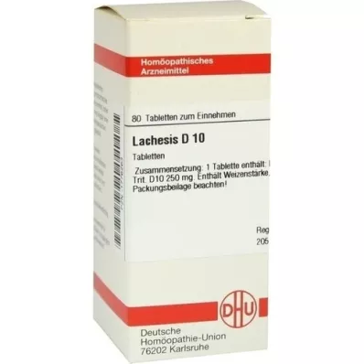 LACHESIS D 10 tablets, 80 pcs LACHESIS D 10 tablets, 80 pcs