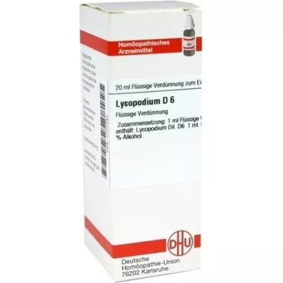 LYCOPODIUM D 6 Dilution, 20 ml LYCOPODIUM D 6 Dilution, 20 ml